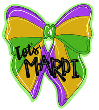 Load image into Gallery viewer, Mardi Gras Bow door hanger