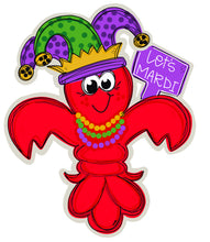 Load image into Gallery viewer, Mardi Gras Crawfish door hanger