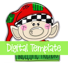 Load image into Gallery viewer, TEMPLATE: Elf Welcome Door Hanger Download Template - Printable Template
