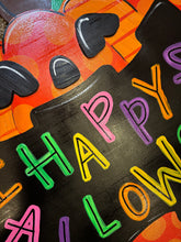 Load image into Gallery viewer, Halloween Colorful Happy Pumpkin Door Hanger