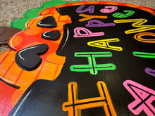 Load image into Gallery viewer, Halloween Colorful Happy Pumpkin Door Hanger