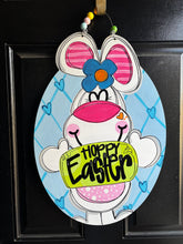 Load image into Gallery viewer, Easter Bunny Spring Oval Door Hanger