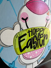 Load image into Gallery viewer, Easter Bunny Spring Oval Door Hanger