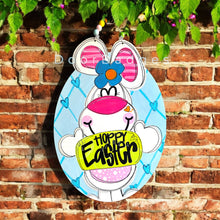 Load image into Gallery viewer, Easter Bunny Spring Oval Door Hanger