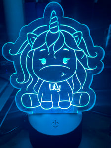 LED Nightlights - Personalized Lights - Kids Room - Gifts (Multiple Designs)