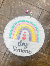 Load image into Gallery viewer, Kids Bedroom Round Rainbow door hanger - Bennington Youth Football