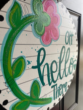 Load image into Gallery viewer, Hi. Hey. Hello. Home Doorhanger - 3D Welcome door decor - wooden hand painted doorhanger