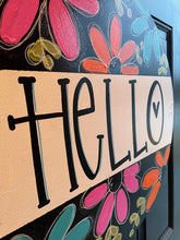 Load image into Gallery viewer, Hi. Hey. Hello. Home Doorhanger - 3D Welcome door decor - wooden hand painted doorhanger