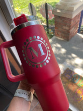 Load image into Gallery viewer, 40oz Tumblers Engrave with handle and straw