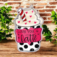 Load image into Gallery viewer, Valentine Latte Love Spring Door Hanger (3 Pattern Choices)