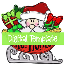 Load image into Gallery viewer, TEMPLATE: Santa Sleigh Door Hanger Download Template - Printable Template