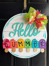 Load image into Gallery viewer, Hi. Hey. Hello. Home Doorhanger - 3D Welcome door decor - wooden hand painted doorhanger