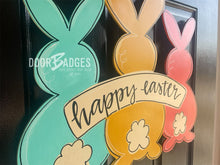 Load image into Gallery viewer, Easter Peeps Bunny Door Hanger - Easter door Decor - Bunny wreath - hand painted personalized door hanger