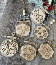 Load image into Gallery viewer, Christmas Family Gingerbread Ornament - Cookie Wooden Ornament - DoorBadges
