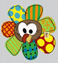 Load image into Gallery viewer, Turkey Door Hanger - Fall - Autumn - harvest - Thanksgiving - wood cut out hand painted door hanger - DoorBadges