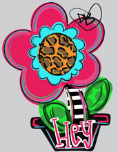 Load image into Gallery viewer, PREORDER: Flower in a Pot door hanger, spring flower - DoorBadges