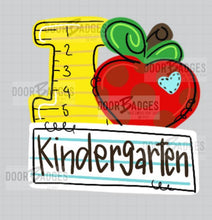 Load image into Gallery viewer, I Love School Door Hanger - Teacher - teacher gift - apple - DoorBadges