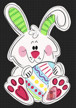 Load image into Gallery viewer, Easter Bunny with Egg Door Hanger - - DoorBadges