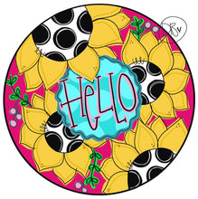 Load image into Gallery viewer, Sunflower Round Fall Pumpkin Door Hanger - Fall - Autumn - harvest - Thanksgiving -  pumpkin - thankful - cut out hand painted door hanger - DoorBadges