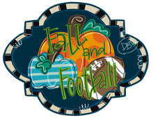 Load image into Gallery viewer, Fall Football Door Hanger  -  hand painted personalized door hanger - DoorBadges