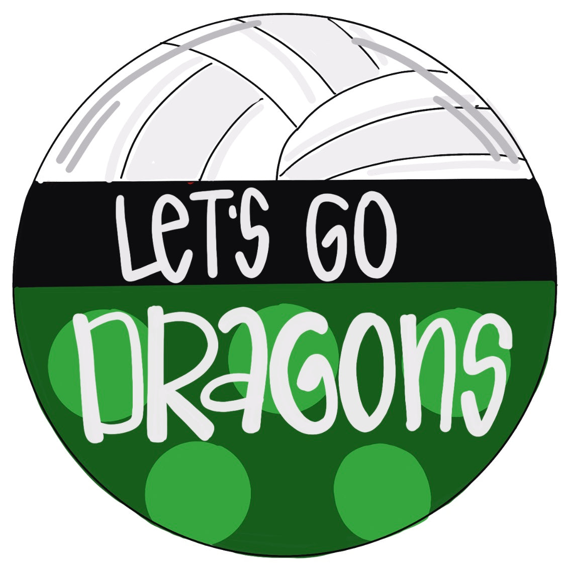 Gretna Volleyball Door Hanger DoorBadges