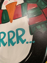 Load image into Gallery viewer, Penquin Door Hanger - Christmas Sign - Winter Decor - DoorBadges