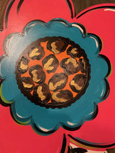 Load image into Gallery viewer, Funky Flower in a Pot door hanger, spring flower - DoorBadges