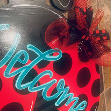 Load image into Gallery viewer, Lady Bug Door Hanger - Ladybug Door Decor - Summer, Spring - DoorBadges