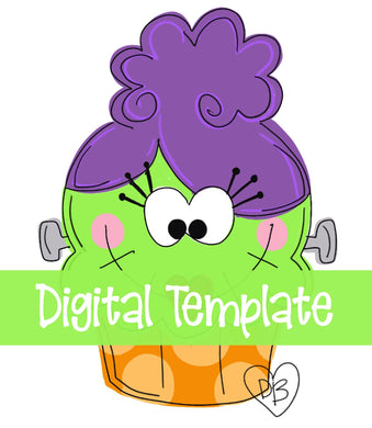 TEMPLATE:  Mrs. Frankie Cupcake Door Hanger Download Template - Printable Template - DoorBadges