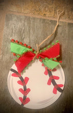 Load image into Gallery viewer, Christmas Ornament - Baseball Wooden Ornament - DoorBadges