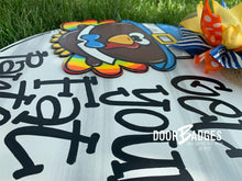 Load image into Gallery viewer, Turkey door hanger - Get Your Fat Pants - Fall Door Decor - DoorBadges