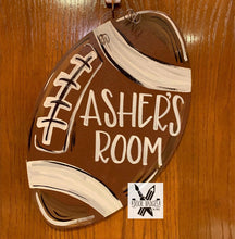 Load image into Gallery viewer, Kid's Bedroom Assorted Designs door hanger - Bennington Youth Football - DoorBadges