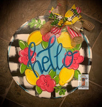 Load image into Gallery viewer, Summer Lemon Door Hanger - DoorBadges