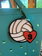 Load image into Gallery viewer, Bogg Bag Charm - Bag Tag - Mom Accessories - Sports Mom - Kids Bag Tag - DoorBadges