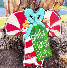 Load image into Gallery viewer, Double Candy Cane Christmas Door Hanger - Gift -  Holiday Winter Door Decor - DoorBadges