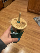 Load image into Gallery viewer, Glass Tumbler with Silicone Sleeve with Bamboo Lid and Straw