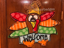 Load image into Gallery viewer, Thanksgiving Turkey door hanger - DoorBadges