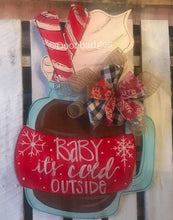 Load image into Gallery viewer, Christmas Door Hanger - Hot Chocolate Door Decor - DoorBadges