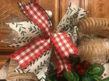 Load image into Gallery viewer, Christmas Farmhouse Door Hanger - Buffalo Plaid Door Decor -  Holiday Door Decor, Christmas Wreath - Merry Christmas - DoorBadges