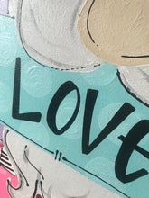 Load image into Gallery viewer, Valentines Gnome Door Hanger - Valentines Day door Decor - Gnome Love wreath - love hand painted personalized door hanger - DoorBadges