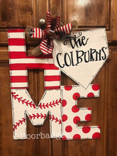 Load image into Gallery viewer, Baseball/Softball door hanger, Home door hanger, sports door hanger, - DoorBadges