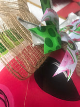 Load image into Gallery viewer, Summer Door Hanger - Watermelon door Decor - summer wreath - hand painted personalized door hanger - DoorBadges