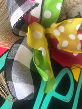 Load image into Gallery viewer, Summer Door Hanger - sunglasses door Decor - summer wreath - hand painted personalized door hanger - DoorBadges
