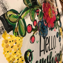 Load image into Gallery viewer, Spring - Summer - Farmhouse door decor - Flowers Door Hanger - Plaid wooden hand painted doorhanger - DoorBadges