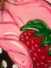 Load image into Gallery viewer, Summer Door Hanger - Cupcake door Decor - summer wreath - Strawberry hand painted personalized door hanger - DoorBadges