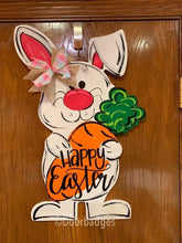 Load image into Gallery viewer, Easter Door Hanger - easter carrot Bunny door Decor - DoorBadges
