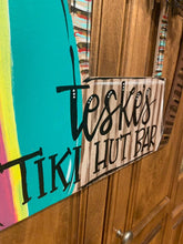 Load image into Gallery viewer, Summer Tiki Hut Door Hanger - Tiki Bar Pooldoor decor - Pool wooden sign - DoorBadges