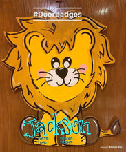 Load image into Gallery viewer, Baby Announcement Door Hanger - baby boy hospital door hanger - DoorBadges