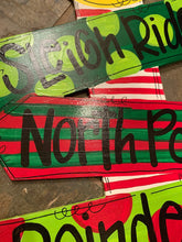 Load image into Gallery viewer, North Pole Door Hanger - Christmas Sign - Unique Gift - Holiday Door Decor - Hand Painted - DoorBadges