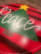 Load image into Gallery viewer, Christmas Tree Door Hanger - Peace - - DoorBadges